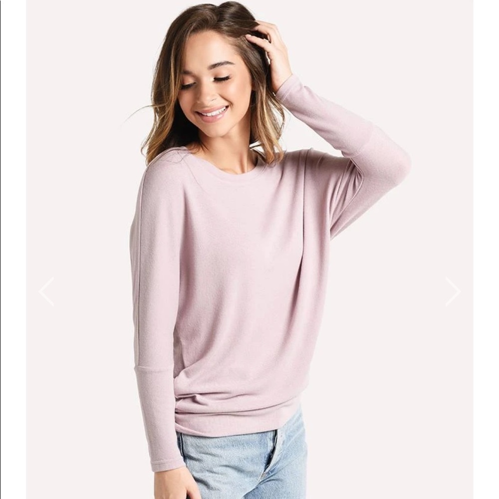 Cupcakes & Cashmere Ivery Silver Mauve Sweater